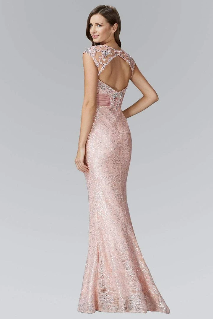 Formal Gowns Elizabeth K - GL2006 Cap Sleeves Illusion Lace Mermaid Gown 4 Formal Gowns Elizabeth K - GL2006 Cap Sleeves Illusion Lace Mermaid Gown