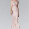 Formal Gowns Elizabeth K - GL2006 Cap Sleeves Illusion Lace Mermaid Gown