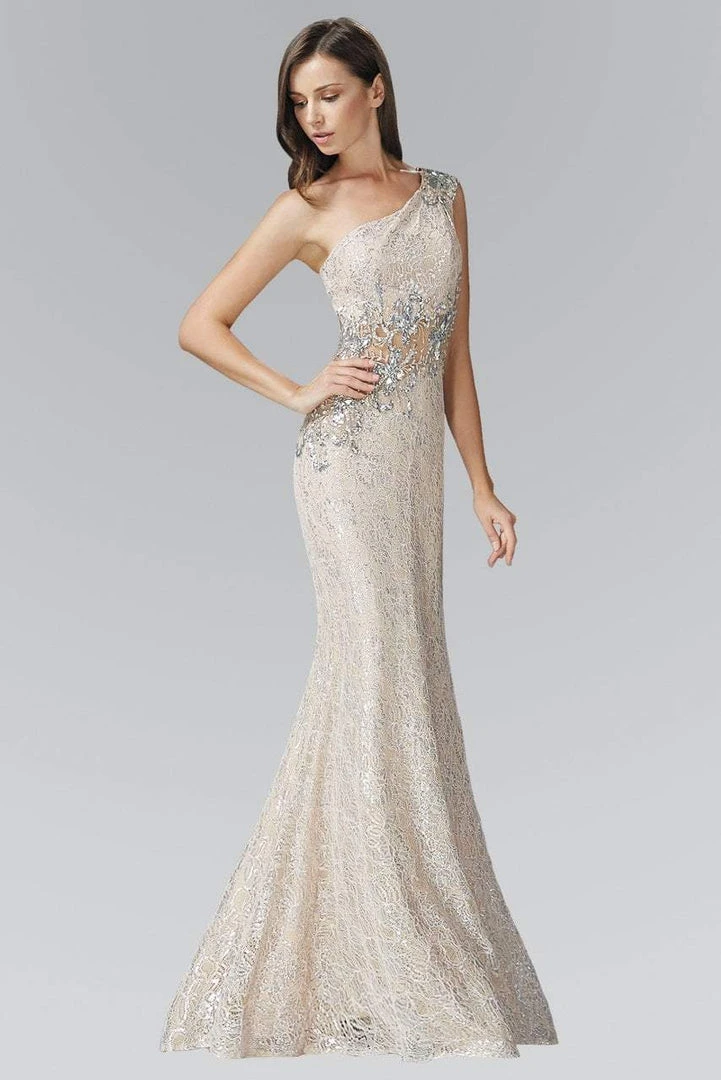 Formal Gowns Elizabeth K - GL2007 Asymmetrical Lace Sheath Gown 4 Formal Gowns Elizabeth K - GL2007 Asymmetrical Lace Sheath Gown