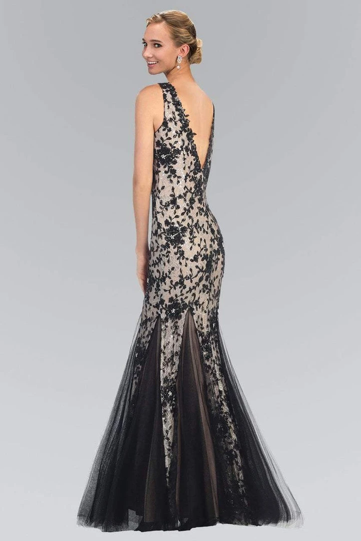 Elizabeth K - GL2009 Illusion Bateau Neckline Lace Mermaid Gown 4 Elizabeth K - GL2009 Illusion Bateau Neckline Lace Mermaid Gown