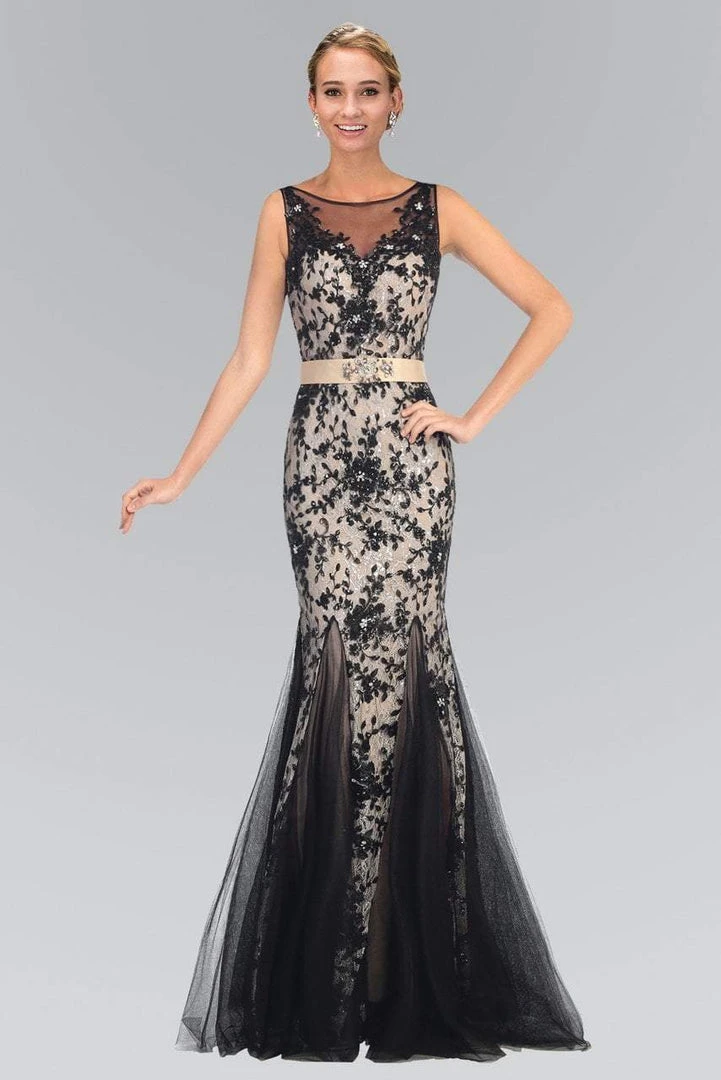 Elizabeth K - GL2009 Illusion Bateau Neckline Lace Mermaid Gown 3 Elizabeth K - GL2009 Illusion Bateau Neckline Lace Mermaid Gown
