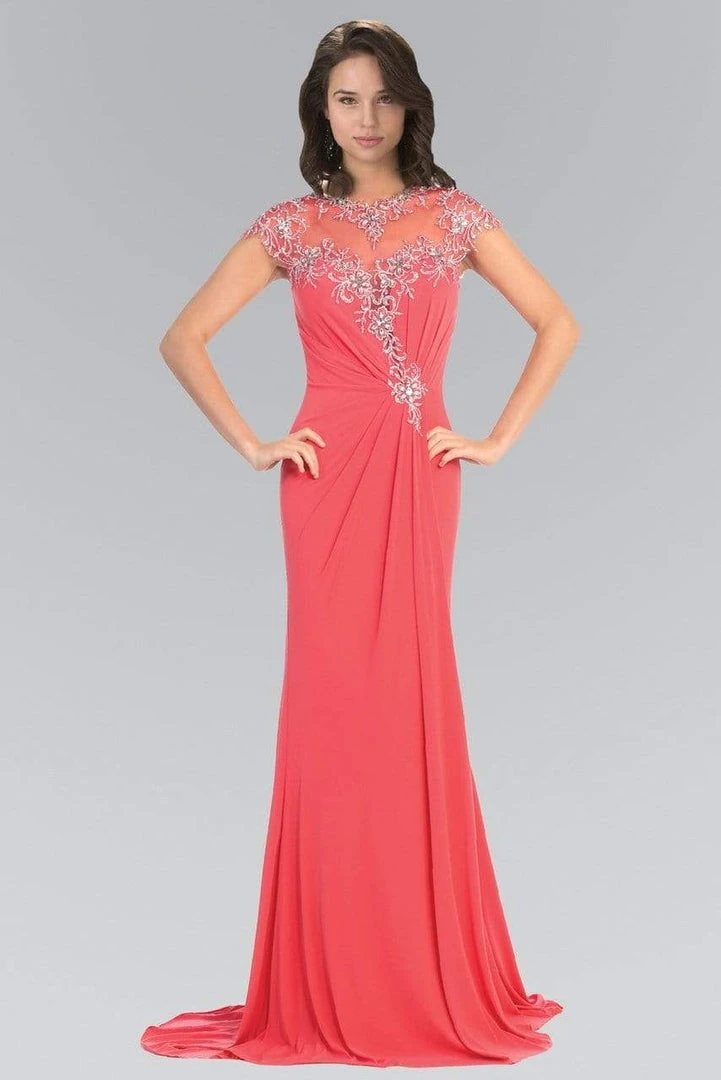 Elizabeth K - GL2011 Jeweled Illusion Jewel Neck Dress Formal Gowns 5 Elizabeth K - GL2011 Jeweled Illusion Jewel Neck Dress Formal Gowns