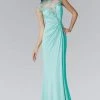 Elizabeth K - GL2011 Jeweled Illusion Jewel Neck Dress Formal Gowns 1 Elizabeth K - GL2011 Jeweled Illusion Jewel Neck Dress Formal Gowns