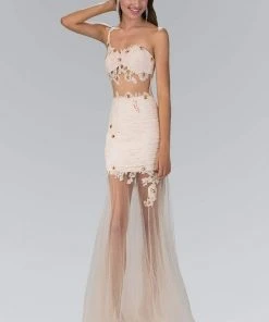 Elizabeth K - GL2012 Laced Sweetheart Tulle Trumpet Dress Formal Gowns 8 Elizabeth K - GL2012 Laced Sweetheart Tulle Trumpet Dress Formal Gowns