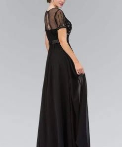 Elizabeth K - GL2042 Beaded Jewel Neck A-Line Gown 7 Elizabeth K - GL2042 Beaded Jewel Neck A-Line Gown