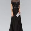 Elizabeth K - GL2042 Beaded Jewel Neck A-Line Gown 1 Elizabeth K - GL2042 Beaded Jewel Neck A-Line Gown