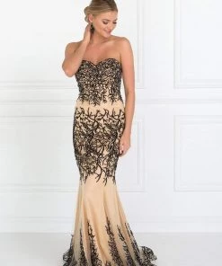 Elizabeth K - GL2055 Laced Sweetheart Mesh Gown Formal Gowns 17 Elizabeth K - GL2055 Laced Sweetheart Mesh Gown Formal Gowns