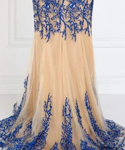 Elizabeth K - GL2055 Laced Sweetheart Mesh Gown Formal Gowns 16 Elizabeth K - GL2055 Laced Sweetheart Mesh Gown Formal Gowns