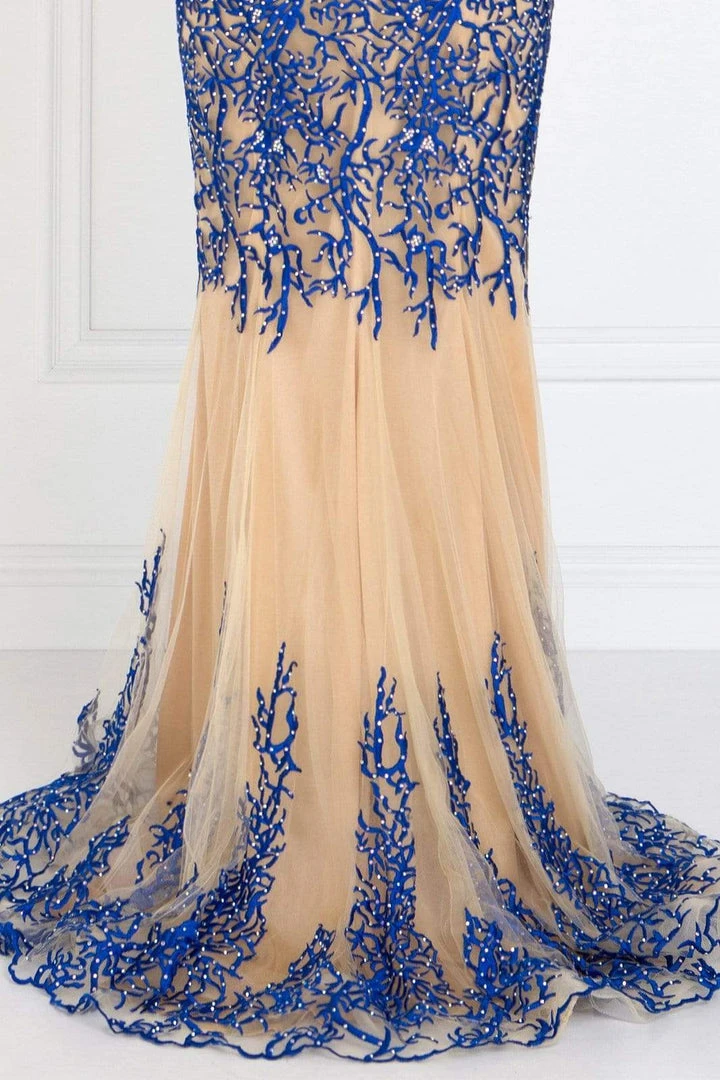 Elizabeth K - GL2055 Laced Sweetheart Mesh Gown Formal Gowns 8 Elizabeth K - GL2055 Laced Sweetheart Mesh Gown Formal Gowns