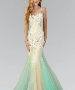 Elizabeth K - GL2081 Spaghetti Strap Sweetheart Neckline Gown