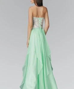 Formal Gowns Elizabeth K - GL2092 Strapless Beaded Corset Gown