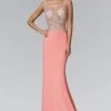 Elizabeth K - GL2128 Jewel Embellished V-Neck Gown Formal Gowns