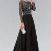 Elizabeth K - GL2129 Jewel Embellished Bateau Neck Gown Formal Gowns 1 Elizabeth K - GL2129 Jewel Embellished Bateau Neck Gown Formal Gowns