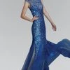 Elizabeth K - GL2137 Sequined Bateau Neck Tulle Trumpet Gown 1 Elizabeth K - GL2137 Sequined Bateau Neck Tulle Trumpet Gown