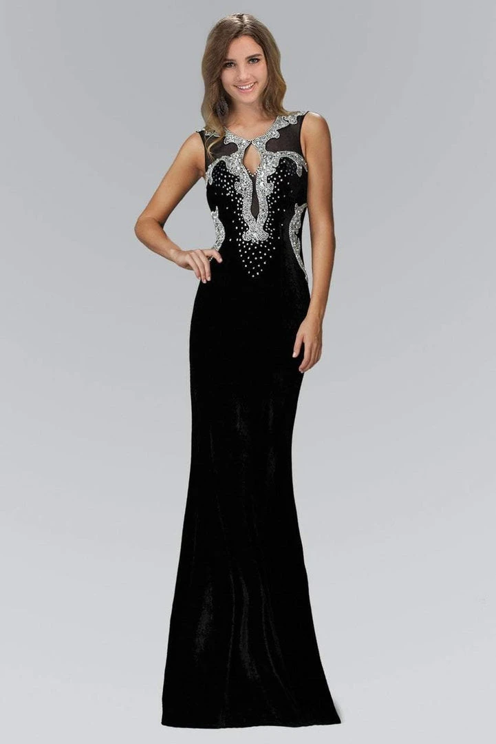 Elizabeth K - GL2167 Scoop Neckline With Open Back Velvet Gown 3 Elizabeth K - GL2167 Scoop Neckline With Open Back Velvet Gown