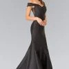 Elizabeth K - GL2213 Laced Off-Shoulder Mikado Mermaid Dress Formal Gowns