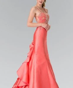 Elizabeth K - GL2214 Beaded Sweetheart Trumpet Gown Formal Gowns