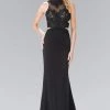 Elizabeth K - GL2225 Bead Embellished High Neck Sheath Gown Formal Gowns