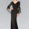 Elizabeth K - GL2235 Embroidered V-Neck Sheath Gown