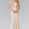 Elizabeth K - GL2237 Bead Embellished Halter Neck Gown Formal Gowns 2 Elizabeth K - GL2237 Bead Embellished Halter Neck Gown Formal Gowns