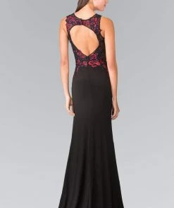 Elizabeth K - GL2238 Bead Embellished Jewel Neck Gown 7 Elizabeth K - GL2238 Bead Embellished Jewel Neck Gown