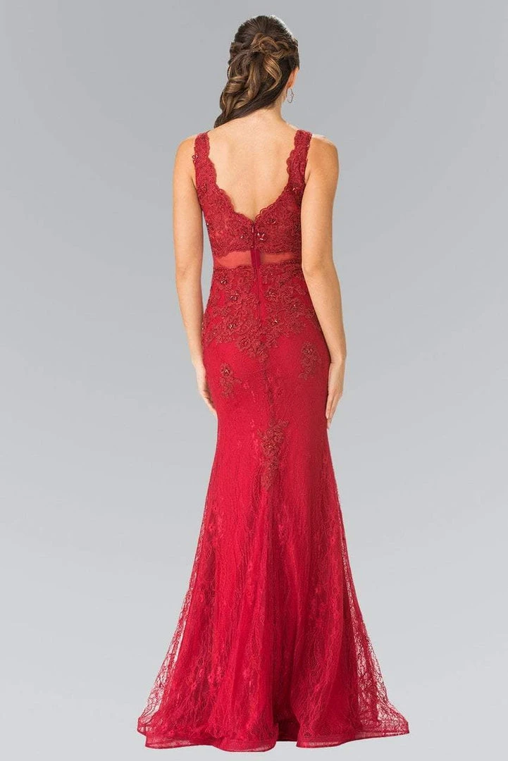 Elizabeth K - GL2240 Laced V-Neck Trumpet Gown 5 Elizabeth K - GL2240 Laced V-Neck Trumpet Gown