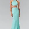 Formal Gowns Elizabeth K - GL2256 Beaded Halter Neck Two-Piece Evening Gown