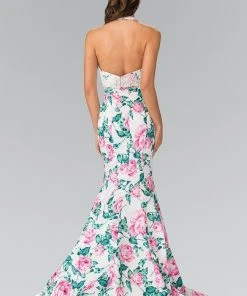 Elizabeth K - GL2259 Two-Piece Halter Mermaid Gown Formal Gowns