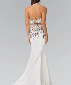 Elizabeth K - GL2260 Two-Piece Halter Mermaid Gown