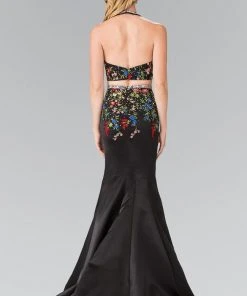 Elizabeth K - GL2260 Two-Piece Halter Mermaid Gown