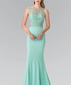Formal Gowns Elizabeth K - GL2267 Sleeveless Beaded Long Dress