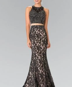 Elizabeth K - GL2271 Two-Piece Lace Long Dress