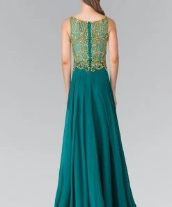 Elizabeth K - GL2274 Embellished Sleeveless Long Dress Formal Gowns