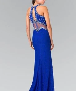 Formal Gowns Elizabeth K - GL2275 Halter Embellished Long Dress 9 Formal Gowns Elizabeth K - GL2275 Halter Embellished Long Dress
