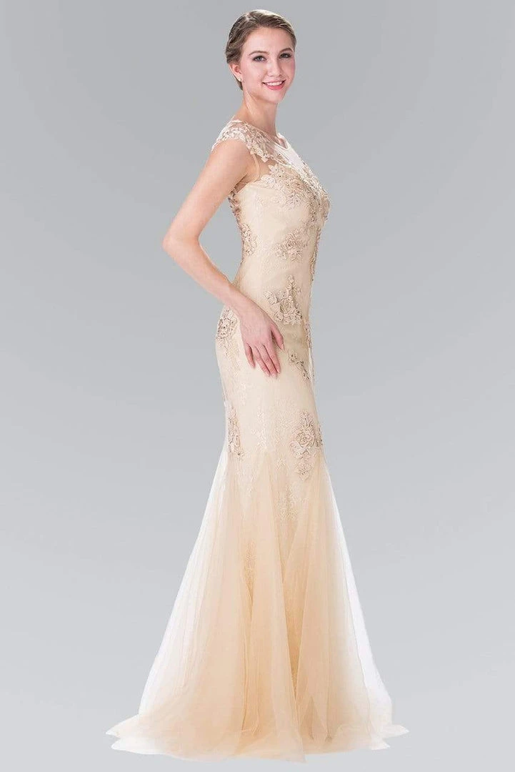 Elizabeth K - GL2276 Sleeveless Illusion Tulle Trumpet Gown Formal Gowns 8 Elizabeth K - GL2276 Sleeveless Illusion Tulle Trumpet Gown Formal Gowns