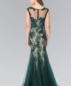 Elizabeth K - GL2276 Sleeveless Illusion Tulle Trumpet Gown Formal Gowns 11 Elizabeth K - GL2276 Sleeveless Illusion Tulle Trumpet Gown Formal Gowns