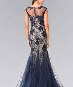 Elizabeth K - GL2276 Sleeveless Illusion Tulle Trumpet Gown Formal Gowns 17 Elizabeth K - GL2276 Sleeveless Illusion Tulle Trumpet Gown Formal Gowns