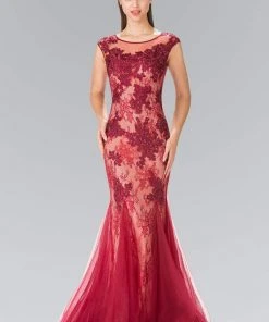 Elizabeth K - GL2276 Sleeveless Illusion Tulle Trumpet Gown Formal Gowns 12 Elizabeth K - GL2276 Sleeveless Illusion Tulle Trumpet Gown Formal Gowns