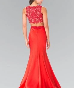 Elizabeth K - GL2281 Two-Piece Lace Trumpet Long Gown Formal Gowns
