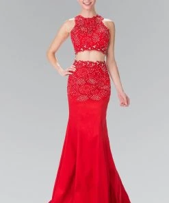 Formal Gowns Elizabeth K - GL2291 Two-Piece Sequined Trumpet Gown