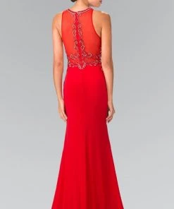 Elizabeth K - GL2298 Sleeveless Sequined Long Dress Formal Gowns