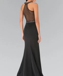 Elizabeth K - GL2303 Sleeveless Halter Long Dress