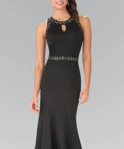 Elizabeth K - GL2303 Sleeveless Halter Long Dress