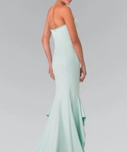 Elizabeth K - GL2305 Strapless Ruffled Long Dress
