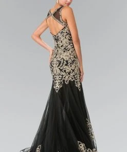 Elizabeth K - GL2307 Beaded Long Mermaid Gown Formal Gowns