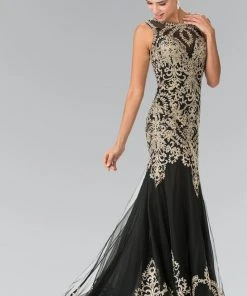 Elizabeth K - GL2307 Beaded Long Mermaid Gown Formal Gowns
