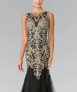 Elizabeth K - GL2307 Beaded Long Mermaid Gown Formal Gowns