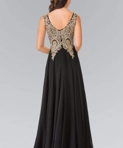 Elizabeth K - GL2311 Intricate Lace V-Neck A-Line Gown