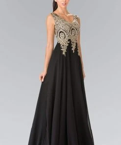 Elizabeth K - GL2311 Intricate Lace V-Neck A-Line Gown