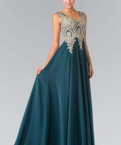 Elizabeth K - GL2311 Intricate Lace V-Neck A-Line Gown